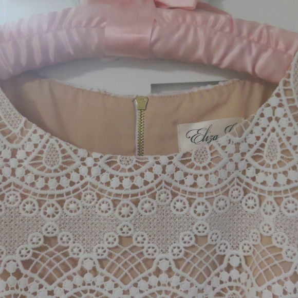 Eliza J Lace Cap Sleeve Shift Dress - Picture 4 of 12